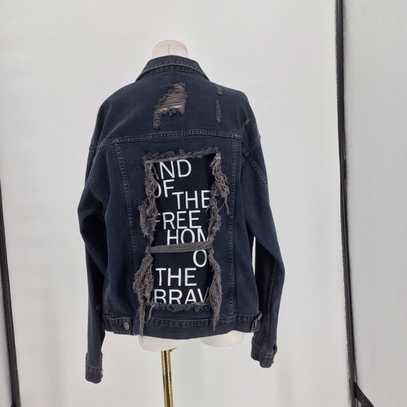 Dim Mak Jean Jacket Size:L Color: Blue - Picture 2 of 3